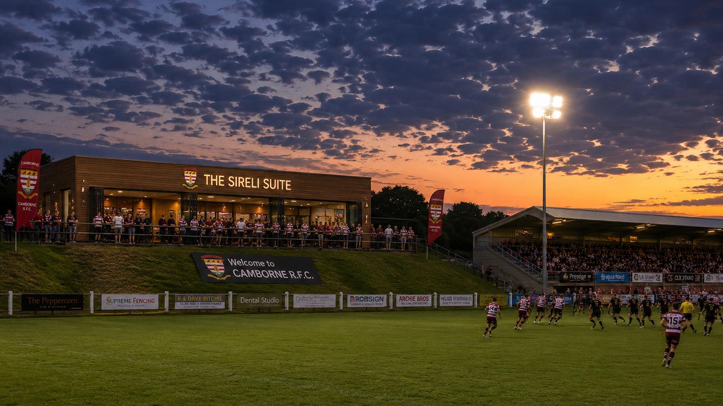 The Sireli Suite overlooking the floodlit pitch
