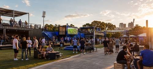 Modular fan zones and pop up sports experiences